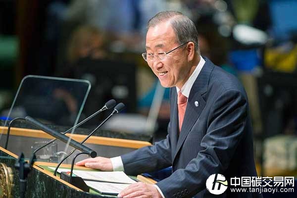 “聯(lián)合國秘書長潘基文：應對氣候變化2015年希望看到全球行動”