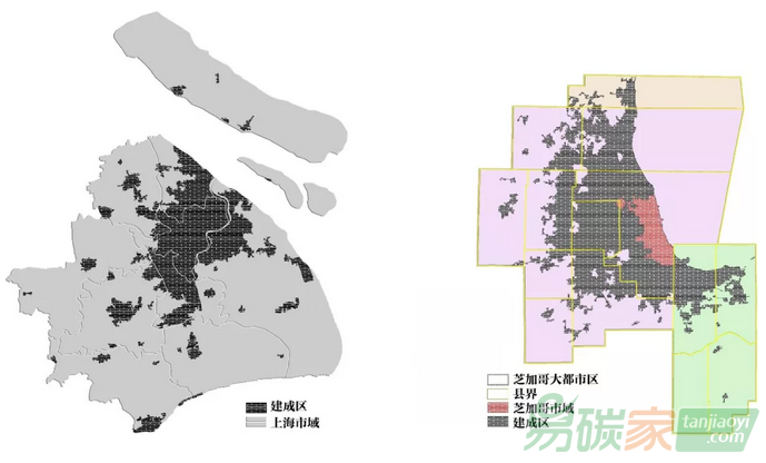 上海和芝加哥兩座城市的排放特征比較